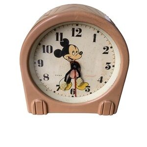 Vintage 40s 50s Mickey Mouse Plastic Ingersoll Clock